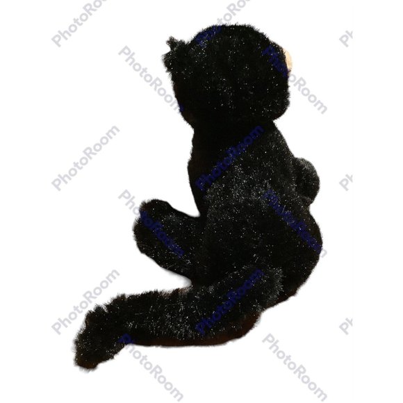 Gantz Webkinz Shimmery Black Cat Green Eyes Long Tail Soft Plush Stuffed Animal - Picture 5 of 12